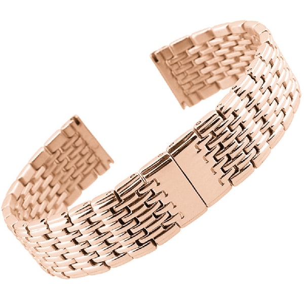 13/18/20/22mm miesten rannekoru naisille, metallista ruostumatonta terästä ruusukulta Rose gold 18mm