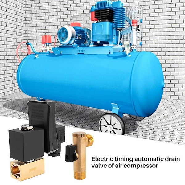 1/2 tommers Dn15 elektrisk timer automatisk vannventil solenoid elektronisk avløpsventil for luftkompressor Co