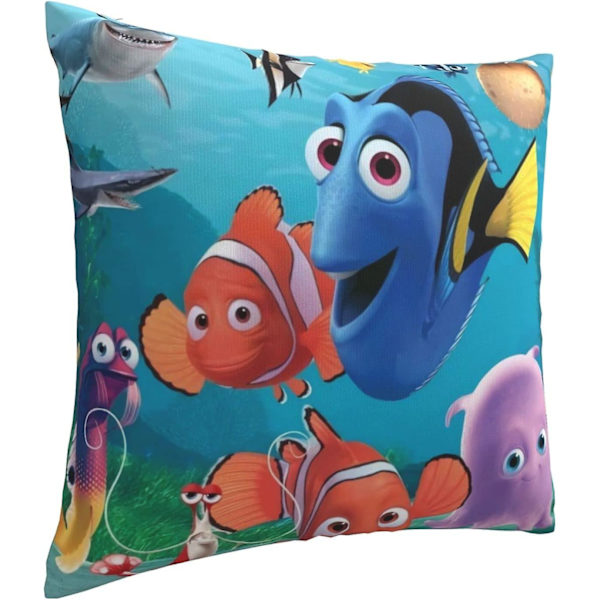 Mjuka kuddfodral med motiv av Hitta Nemo 45 X 45 cm fyrkantiga kuddfodral Bekväma dekorativa kuddfodral Lyxigt överdrag för soffa sovrum med i