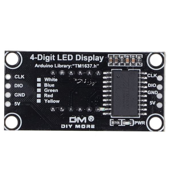 4 set digitalrör visningsmodul LED 4 siffror 7 segment 0,36 tum TM1637 drivchip gul MRA110C