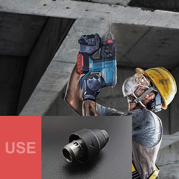 Sds Plus Chuck 2608572213 Sort Kompatibel med Bosch Gbh2-26Dfr Gbh2-28Dfv Gbh4-32Dfr Hammerbor