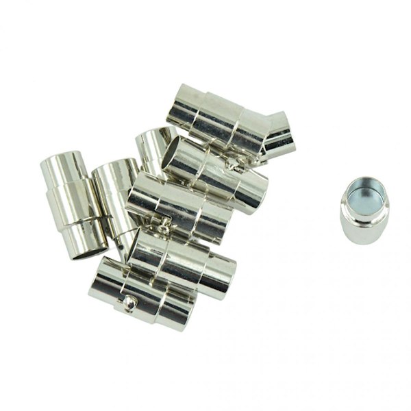 20 set magnetiska lås dragkedja läder-Kumihimo smycken DIY lås