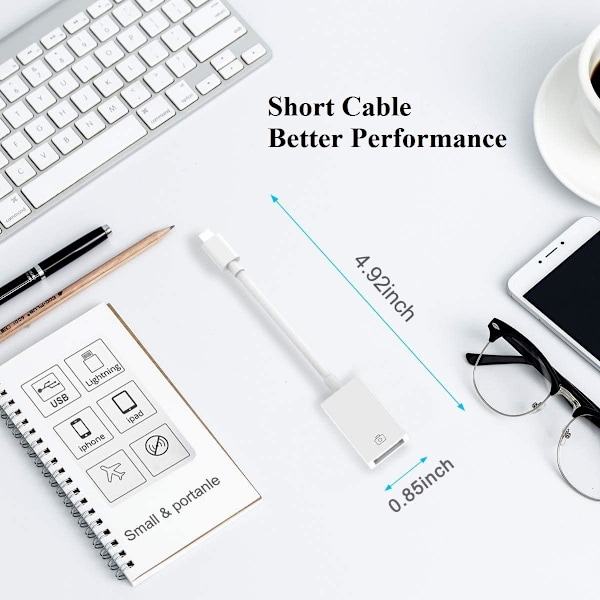 Lightning till USB-kameraadapter för iPhone