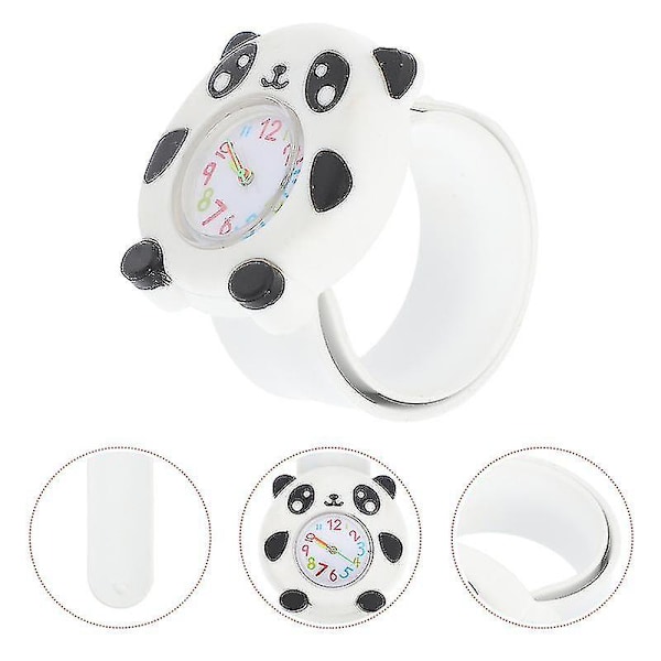 2 st barnklockor Panda Slap Watch Silikonarmband Klocka Flickpojke Klocka, barn, kvinna