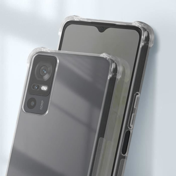 Kotelo TCL 40R 5G:lle, 40 XE:lle ja 40 NxtPaper 5G:lle Silikoni Kulma Iskunkestävä Läpinäkyvä