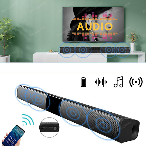 TV Bluetooth Soundbar-högtalare