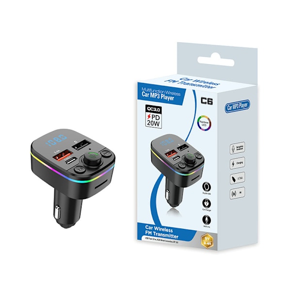 Bluetooth FM -lähetin autoon