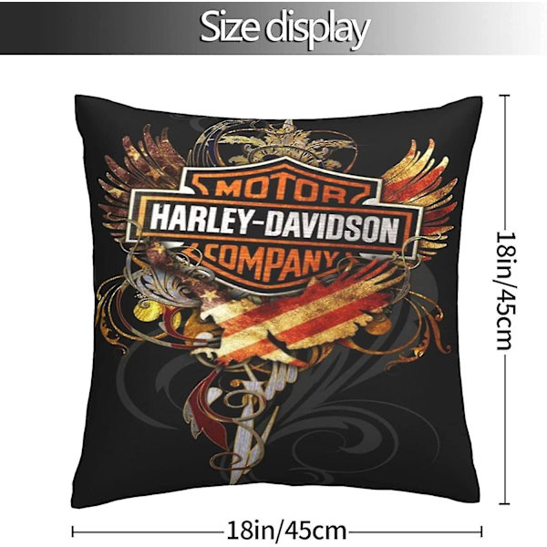 Putetrekk Harley Davidson Varmt og mykt trekk for dekorative putetrekk i sofa seng utendørs pute