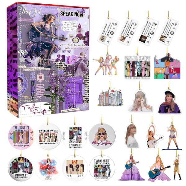 Taylor-Swift Adventskalender 2024 Jul Semester Födelsedag Nedräkning Style C