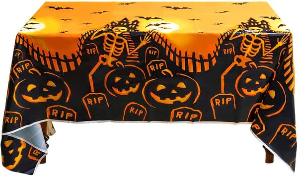 Halloween Duk - 137cm x 180cm - Vattentät - Spöklik Halloween Dekoration - Rektangulär{wh}