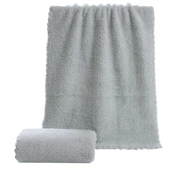 Superabsorberende Badehåndklæder til Voksne Store Håndklæder Badeværelse Krops Spa Sport Luksus Mikrofiber Badehåndklæde Grå grey 60x30cm