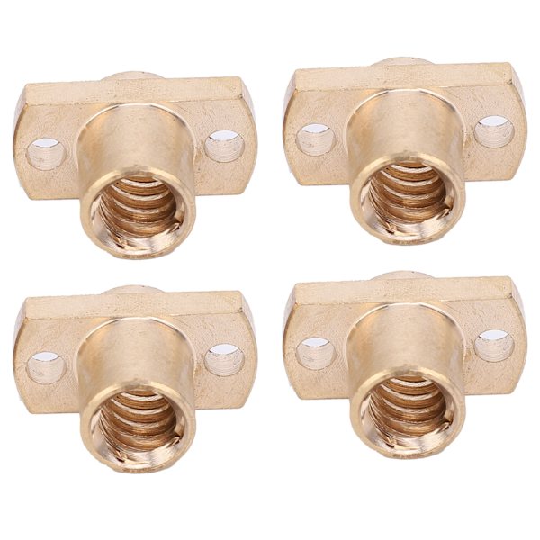 4 st Trapetsskruvmutter T8 Mässing H Flansch Hårdvara Fästelement 3D-skrivartillbehör 8mm
