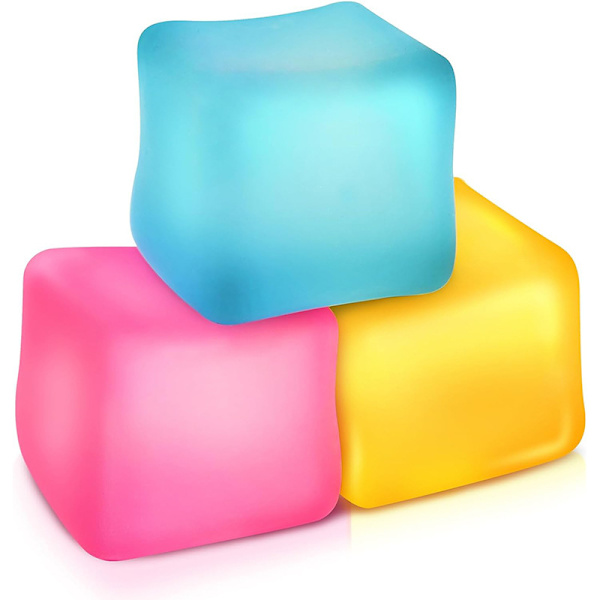 Schylling Nice Cube Nee Doh Stressboll - Sensoriska leksaker, ångest- och stresslindring Multicolored