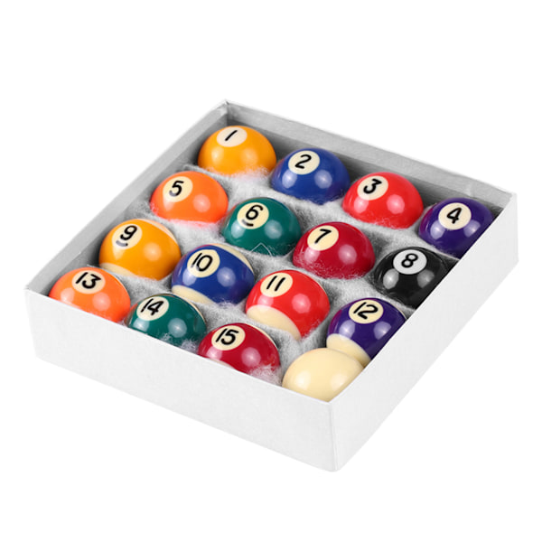 16 stk/pakke Mini Biljardkuler Polyester Harts 25MM/32MM/38MM Barn Biljard Bord Kuler Sett Kid Pool Ball Komplett Sett 0.27 25mm