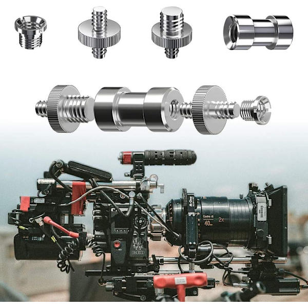 Kameraskruv, 1/4\" och 3/8\" Konverterhanegängade skruvar Set för kamera/stativ/monopod/ljusstativ (20st)