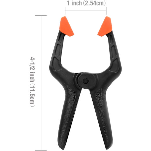Sæt med plastfjederklemmer, åbning op til 25,4 mm, klemme klemme fo
