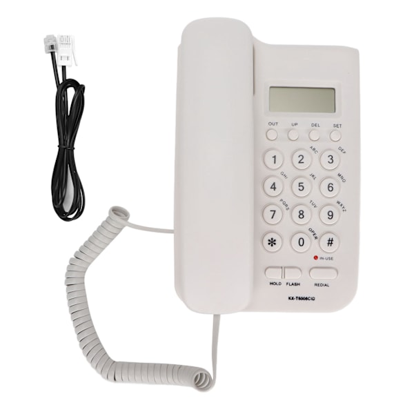 KXT5006CID Telefon Kontor Hjem Hotell Telefon Oppringer Liten Utvidelse Støtte Anrops-ID Semi Håndfri(Blanc)