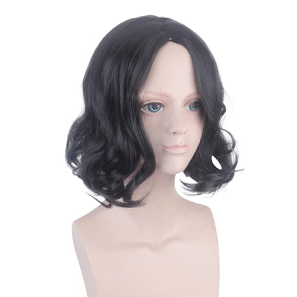 Severus Snape Svart Kort Lockigt Cosplay Peruk Kostymer Professor Snape Peruk Halloweenfest Rollspel Kostymer Peruker svart black One Size