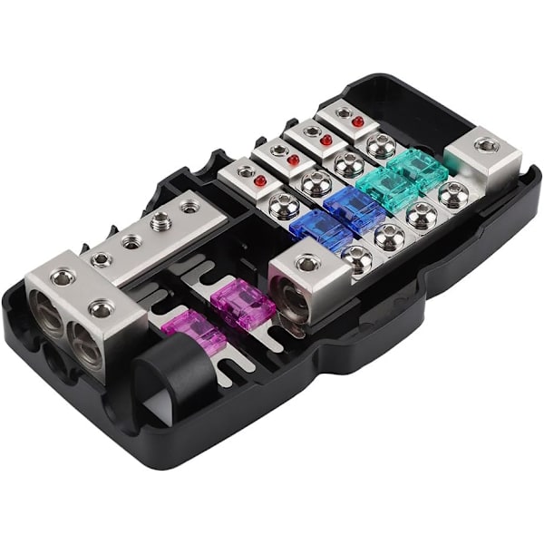 Sikringsholder for bladsikringer, sikringsboks, bilstereo ANL-sikringholder fordelingsblokk