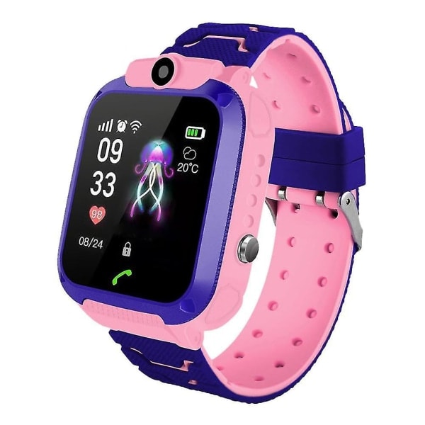 Børne Smartwatch 4g Wifi Videoopkald Sos Tracker Vandtæt Børne Smartwatch Kamera Pink pink