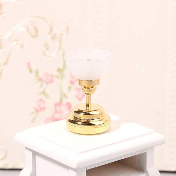 1:12 Dukkehuss Miniature LED Lys Loftlampe Lysekrone Legetøj