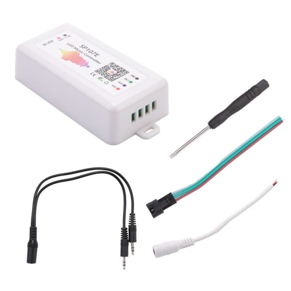 SP107E Bluetooth Smart APP LED-kontroller WS2811/2812B Strip Light Dimming LED Music Controller
