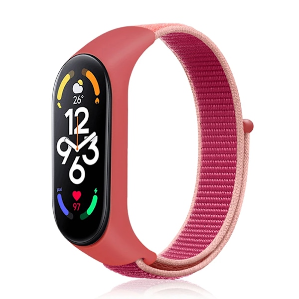 Nylon Mi band 4 5 6 hihna, vaihdettava pehmeä säädettävä ranneke Pulsera correa Xiaomi Mi band 3 4 5 6 7 rannekoru granaattiomena 8 pomegranate 8 Mi Band 3 4 5 6 7