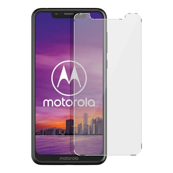 Motorola One skärmskydd av härdat glasfilm 9H 0,33 mm Transparent Vit