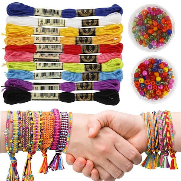 Vänskapsarmband stickning leksak Diy regnbåge väva armband - lager blue