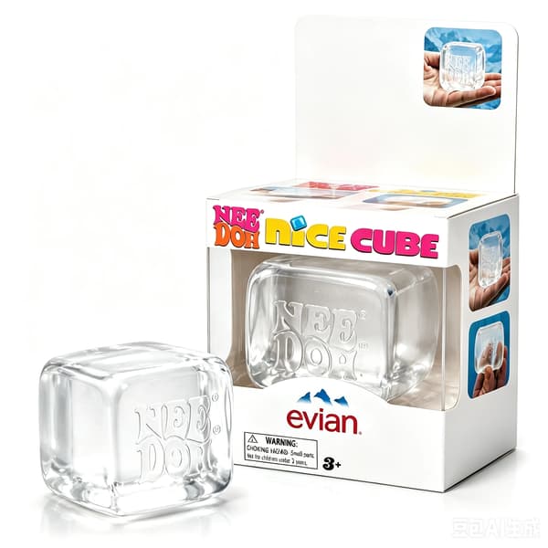 NeeDoh Drink Style Squishy Toy, Isbit Sensorisk Stresslindrande Fidget, Mjuk Klämbar Dekompression Leksak