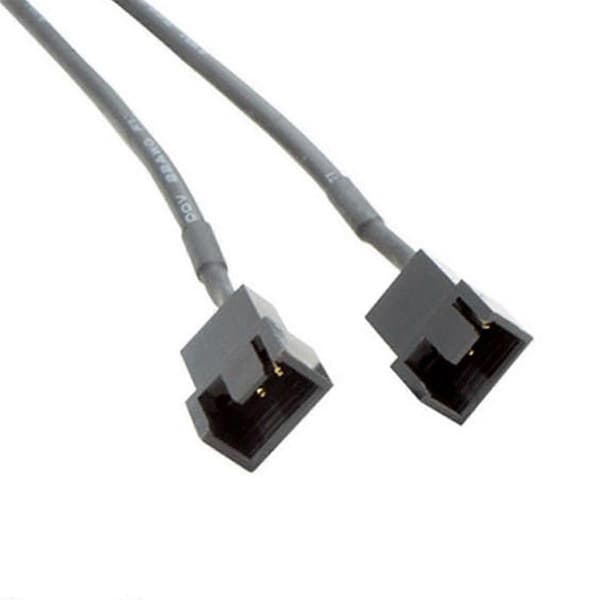USB til 3-pin / 4-pin PWM 5V USB-kabel til blæser med ærmer, adapterkabel til kabinetblæser Black