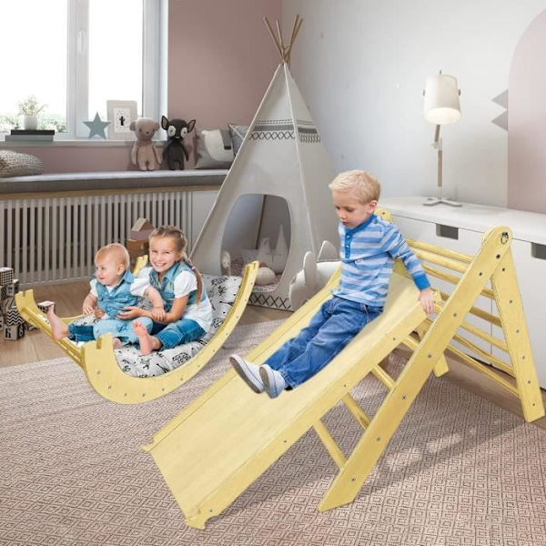 3 in 1 kiipeilyteline lapsille, kiipeilykolmio, sisä- ja ulkokäyttöön, 1-vuotiaille taaperoille