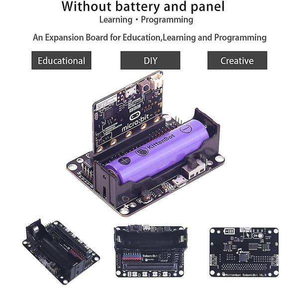 Microbit-laajennuslevy Microbit-sovitinkortti Älykäs auto-ohjelmointirobotti DIY-laajennus P