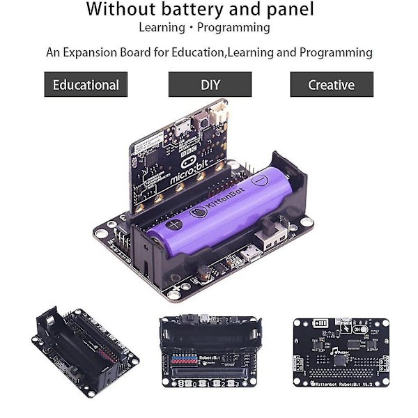 Microbit-laajennuslevy Microbit-sovitinlevy Älykäs auton ohjelmointirobotti Tee-se-itse-laajennus P
