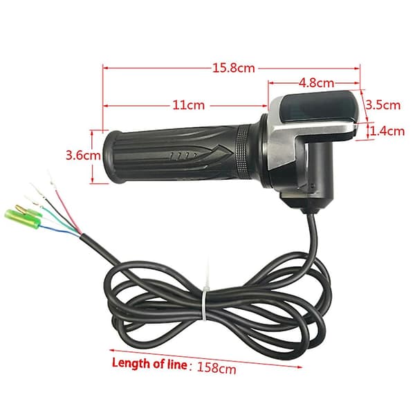 Cykel Twist Throttle til Elcykel Throttle 60v Throttle LCD Display Lås Knap