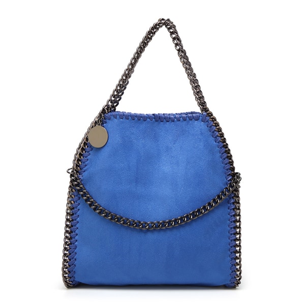 Kvinnors axelväskor Mode axelväska Kedjeväskor Mode Bärbar kedja vävda handväskor Blue