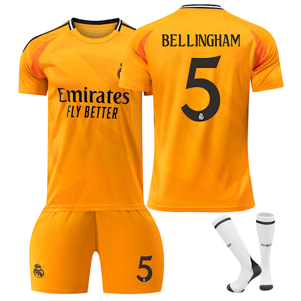 24-25 Real Madrid Away Soccer Jerseys Kids Soccer Gear No.5 Bellingham No. 5 Bellingham 22