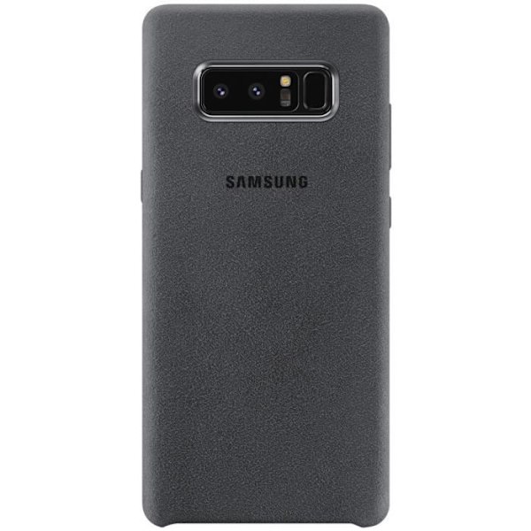 Samsung Note8 Alcantara-fodral - Mörkgrå