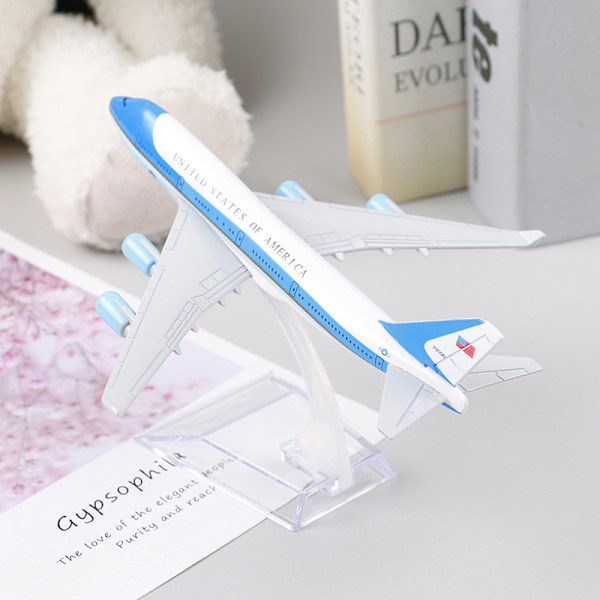 16CM USA Air Force One Flyvemaskine Model Boeing 747 Die-Cast Model