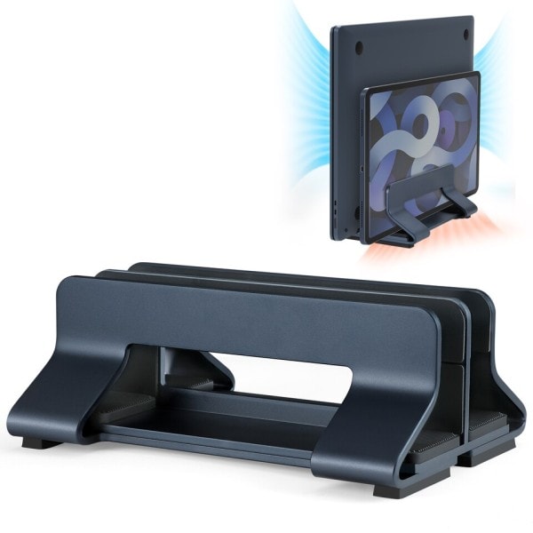 Vertikal bærbar computer stand aluminium justerbar bærbar computer holder
