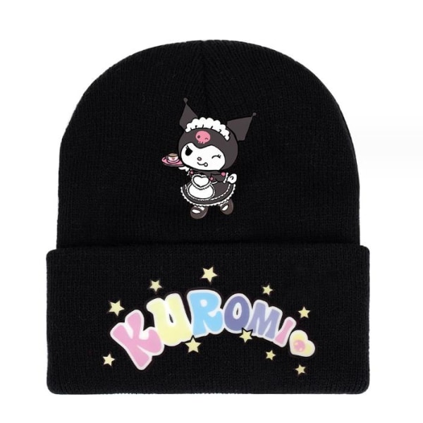 Unisex Kuromi Cartoon Stickad Mössa Vintermössa #3