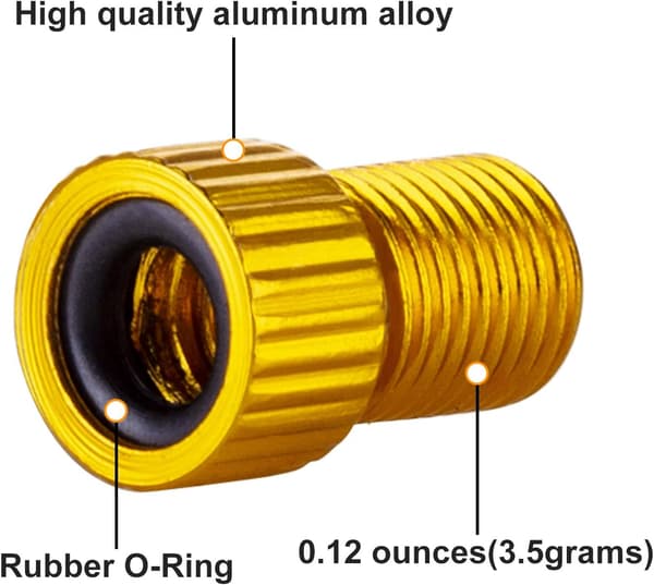 Presta Ventiladapter, Konvertera Presta till Schrader Adapter för Cykel, Pumpa Däck Med Standardpump eller Luftkompressor (10 ST)