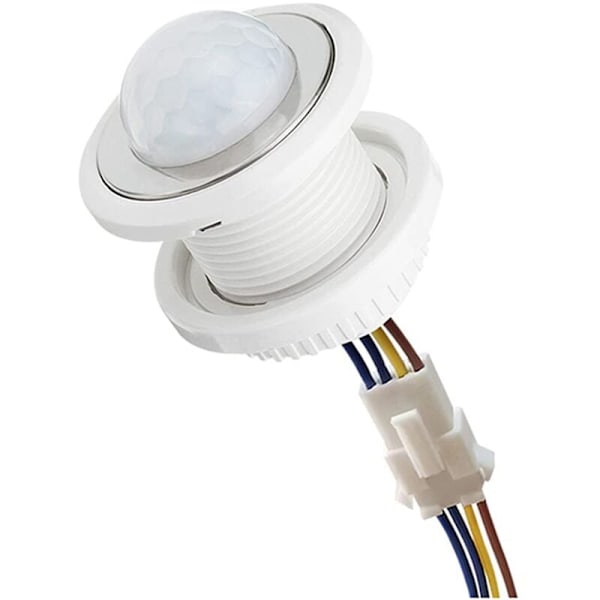 Mini rörelsesensorljusströmbrytare 110-220V PIR-sensor Intelligent detektering Justerbar tidsfördröjning Infraröd induktionsdetektor