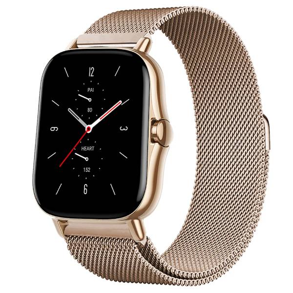Magneettinen silmukka Amazfit GTS/4/2/2e/GTS2 Mini/3/GTR 4/3/2/47mm 20mm 22mm Metal Mesh Smartwatch Mesh Amazfit Bip 5 -ranneke Ruusukulta Rose gold 20mm