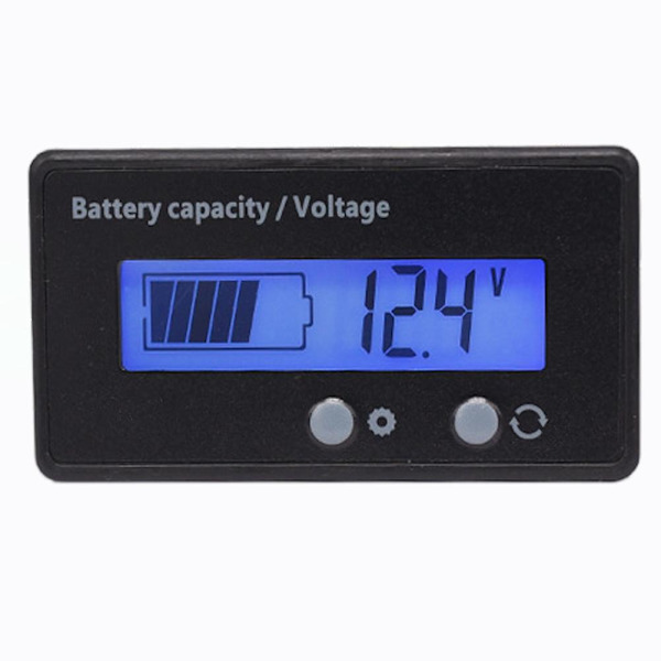 LCD-batterikapacitetsindikator Digital voltmeter spänningsmätare M green null