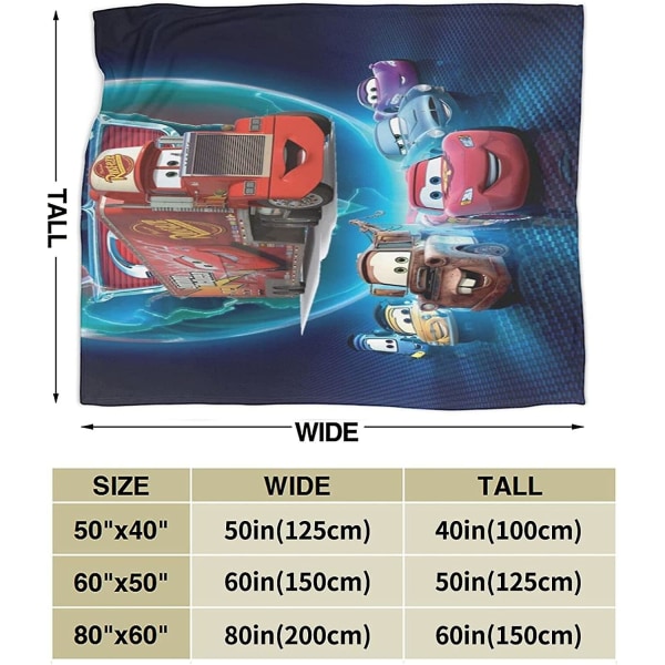 Biler Lynet Mcqueen Sofa Fluffy Tæppe Seng Seng Blødt Og Varmt Tæppe Kaste Flannel Fuzzy Fløjl Anti Pilling Fleece Nem Pleje Godt Matchet B 50x40in 125x100cm