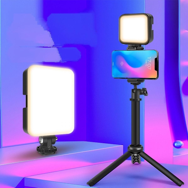 Kamerafylllys, LED Videolys Dimmbar, Bærbar Lys Fotografering, for Studio, Live Streaming, Videokamera Filming Lys