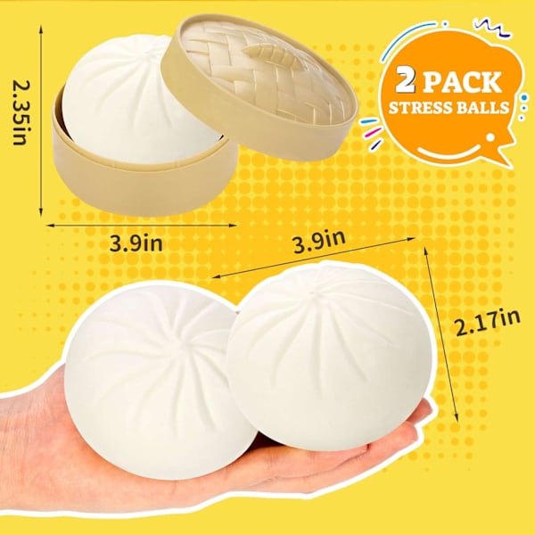 Dumpling Stressboll Fidget Leksak, Dumpling Squishy Stressboll, ZQKLA