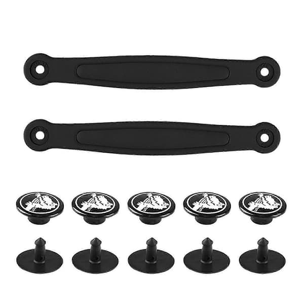 Ersättnings träskor hälremmar med nitar Slitstark PVC träskor rem för träskor sandaler reparation strand skotillbehör vit Black