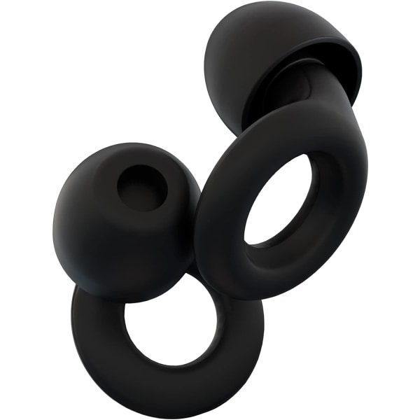 Sleep Earplugs - Super Soft Reusable Flexible Silicone Earmuffs for Noise Canceling and Aviation, Black